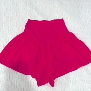 Aerie OFFLINE Real Me Crossover Flowy Short in pink, size XS
